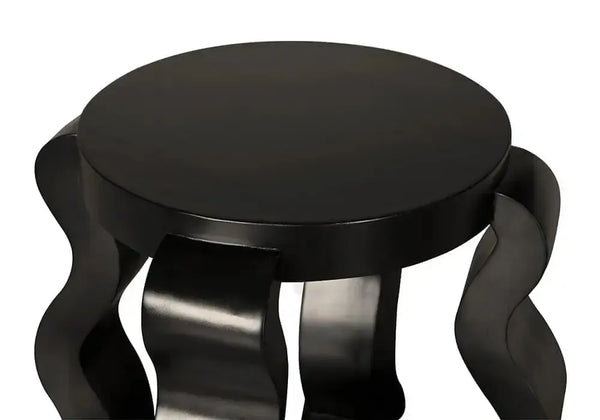 Anora Side Table in Hand-Rubbed Black Mahogany Finish-Noir Furniture-Blue Hand Home