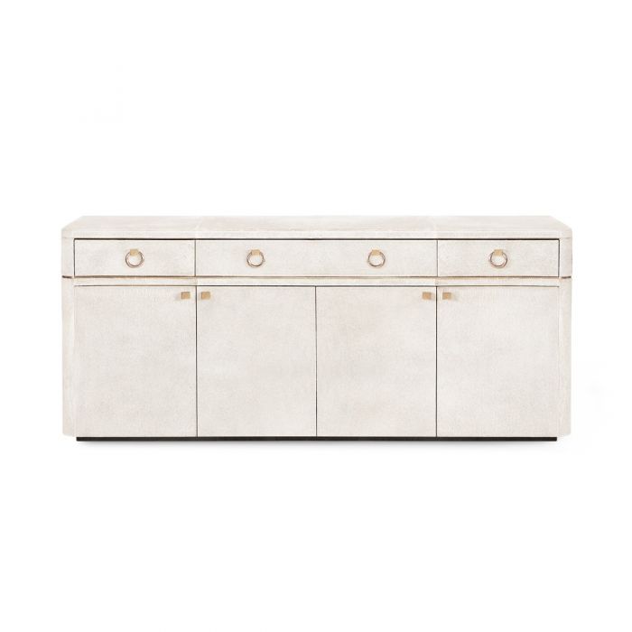 Andre 3-Drawer & 4-Door Cabinet / Snow-Villa & House-Blue Hand Home