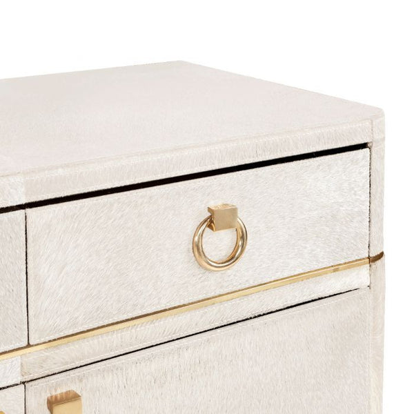 Andre 3-Drawer & 4-Door Cabinet / Snow-Villa & House-Blue Hand Home