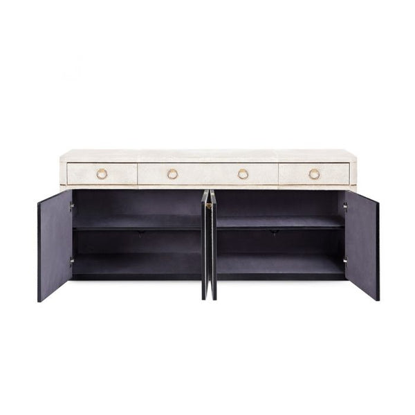 Andre 3-Drawer & 4-Door Cabinet / Snow-Villa & House-Blue Hand Home