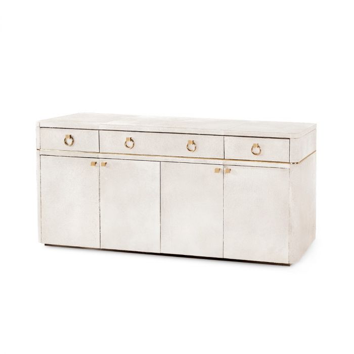 Andre 3-Drawer & 4-Door Cabinet / Snow-Villa & House-Blue Hand Home