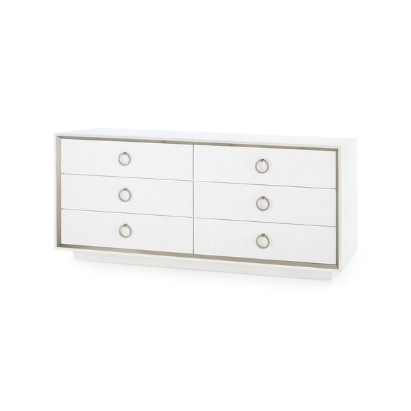 Ansel Extra Large 6-Drawer, Chiffon White