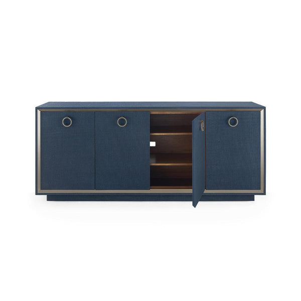 Ansel 4-Door Cabinet-Blue Hand Home