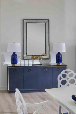 Ansel 4-Door Cabinet-Blue Hand Home