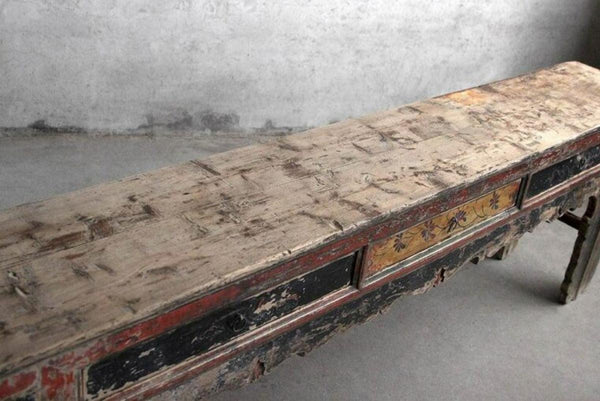 Antique Large Altar Table-Blue Hand Home
