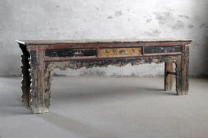 Antique Large Altar Table-Blue Hand Home