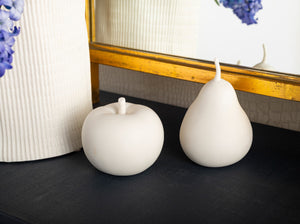 Apple & Pear Set of 2 Porcelains, Blanc de Chine