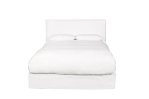 Chic April Upholstered Bed Frame: Sustainable FSC Wood, Easy-Care Slipcover, Multiple Sizes