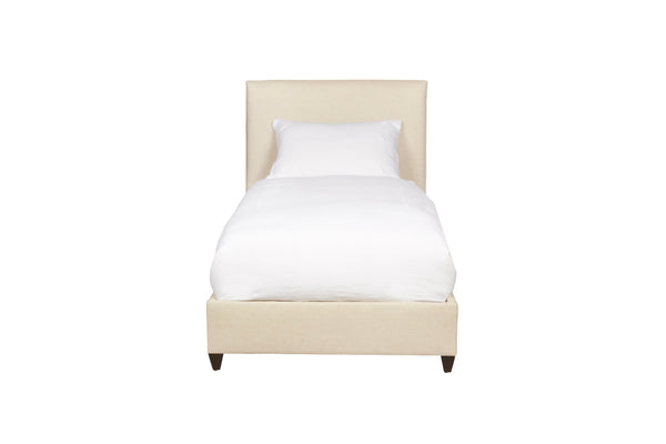 Chic April Upholstered Bed Frame: Sustainable FSC Wood, Easy-Care Slipcover, Multiple Sizes