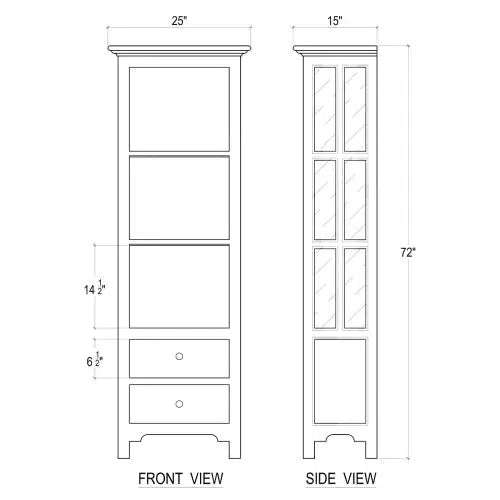 Aries Bookcase w/o Door w/ 3 LED-Blue Hand Home