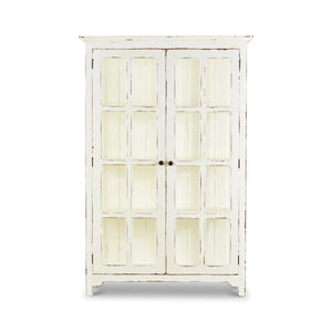 Aries Glass Door Bookcase-Blue Hand Home