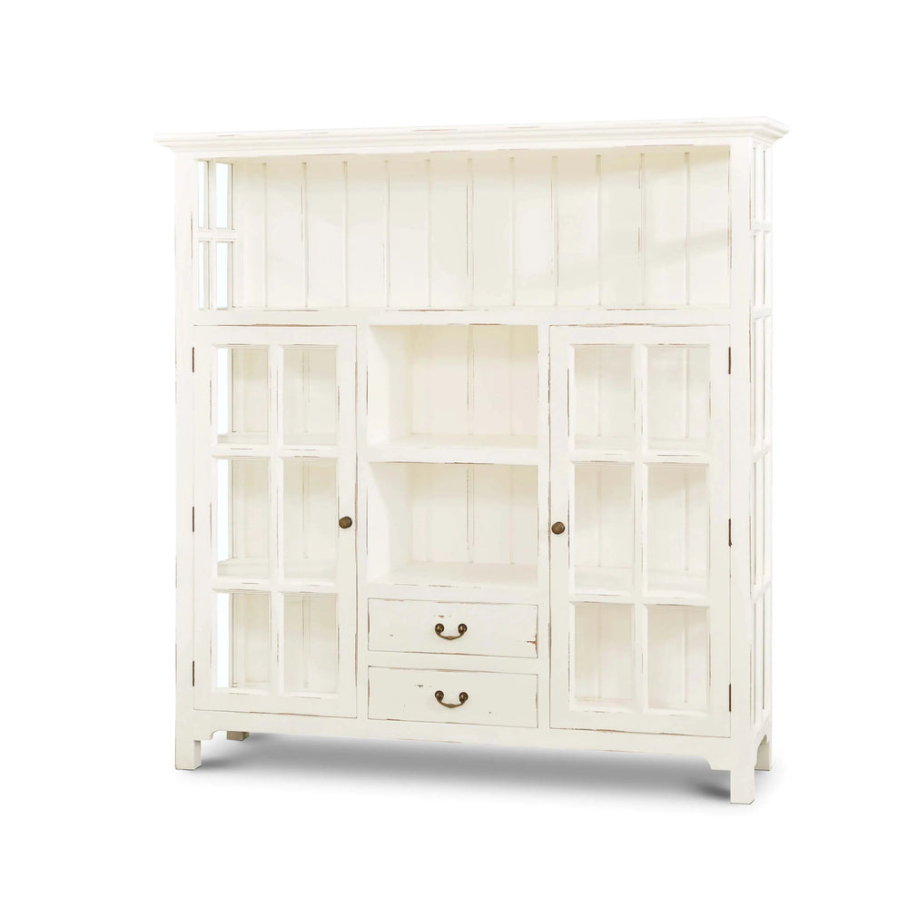 Aries Kitchen Cupboard 2 Drawer-Blue Hand Home