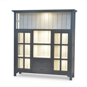 Aries Kitchen Cupboard 2 Drawer w/ 9 LED-Blue Hand Home