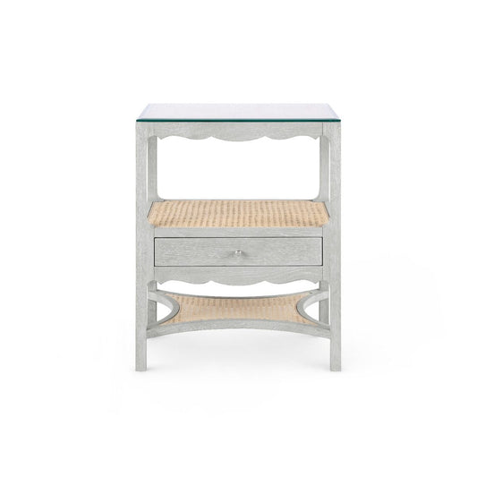 Arianna 1-Drawer Side Table / Soft Gray-Villa & House-Blue Hand Home