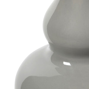 Ansonia Lamp with Shade 17-inch White Linen, with Nickel, Graphite Glow