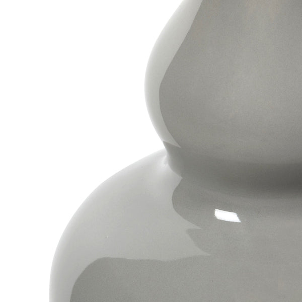 Ansonia Lamp with Shade 17-inch White Linen, with Nickel, Graphite Glow
