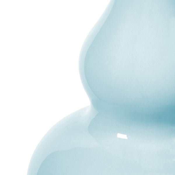 Ansonia Double-Gourd Ceramic Table Lamp Without Shade, Sky Breeze