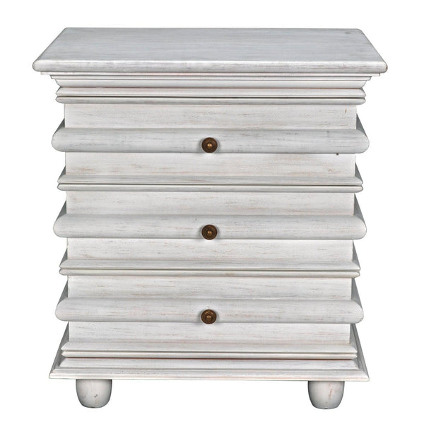 Ascona Side Table, White Wash-Noir Furniture-Blue Hand Home