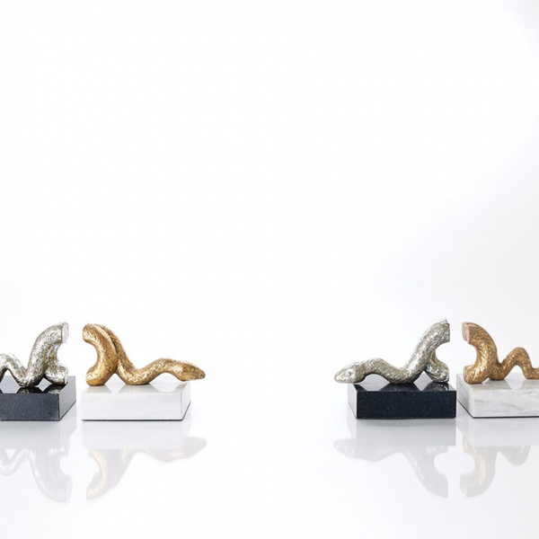 Asp Bookends / Silver Leaf-Villa & House-Blue Hand Home