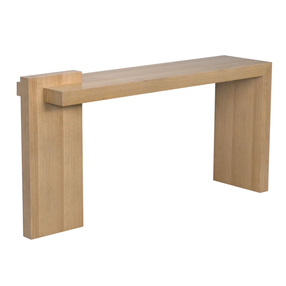 Atlanta Console, White Oak Veneer-Blue Hand Home