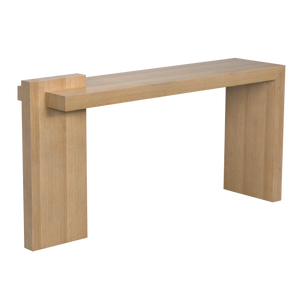 Atlanta Console, White Oak Veneer-Blue Hand Home