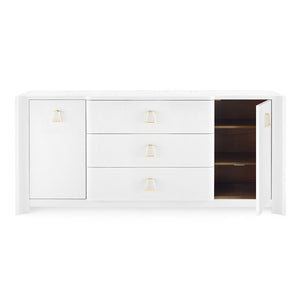 Audrey 3-Drawer & 2-Door Cabinet, Cream-Blue Hand Home