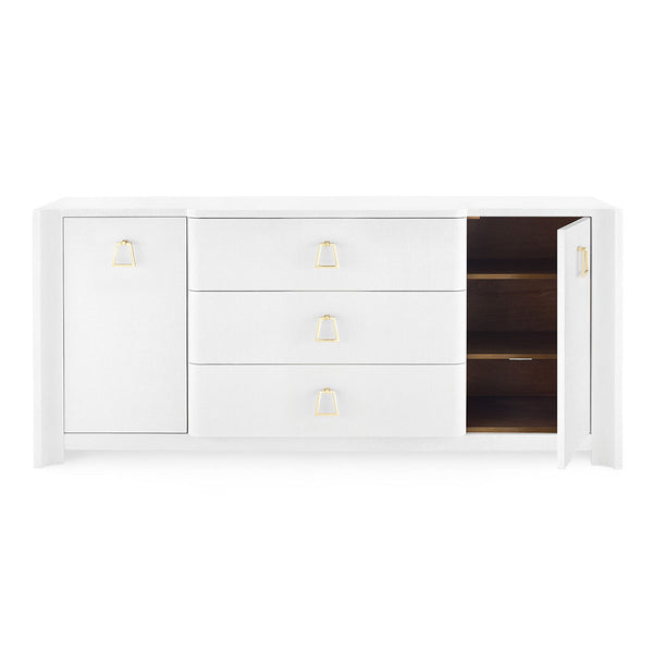 Audrey 3-Drawer & 2-Door Cabinet, Cream-Blue Hand Home