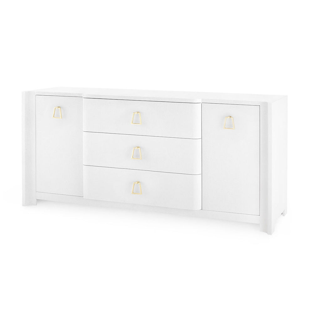 Audrey 3-Drawer & 2-Door Cabinet, Cream-Blue Hand Home