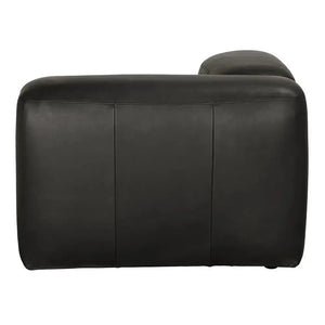 Augustus Modular Sofa, Left Corner, Santosa Matte Black Leather-Noir Furniture-Blue Hand Home