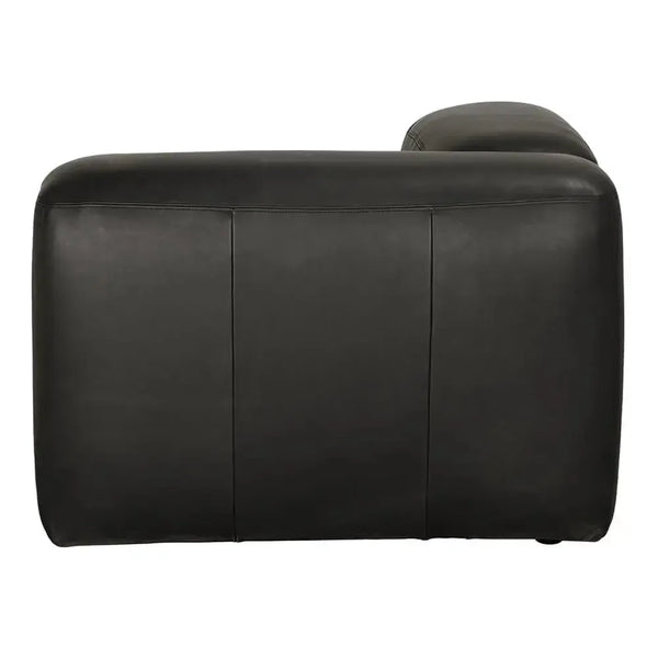 Augustus Modular Sofa, Left Corner, Santosa Matte Black Leather-Noir Furniture-Blue Hand Home