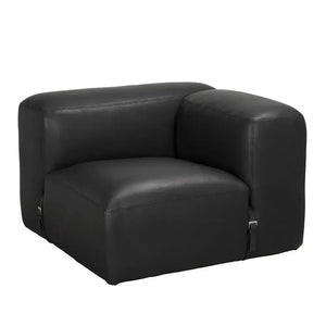 Augustus Modular Sofa, Right Corner, Santosa Matte Black-Noir Furniture-Blue Hand Home
