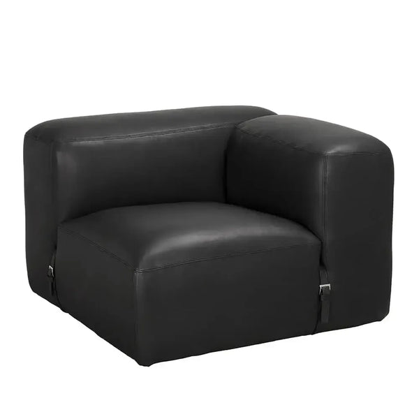 Augustus Modular Sofa, Right Corner, Santosa Matte Black-Noir Furniture-Blue Hand Home