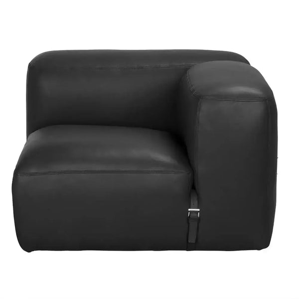 Augustus Modular Sofa, Right Corner, Santosa Matte Black-Noir Furniture-Blue Hand Home
