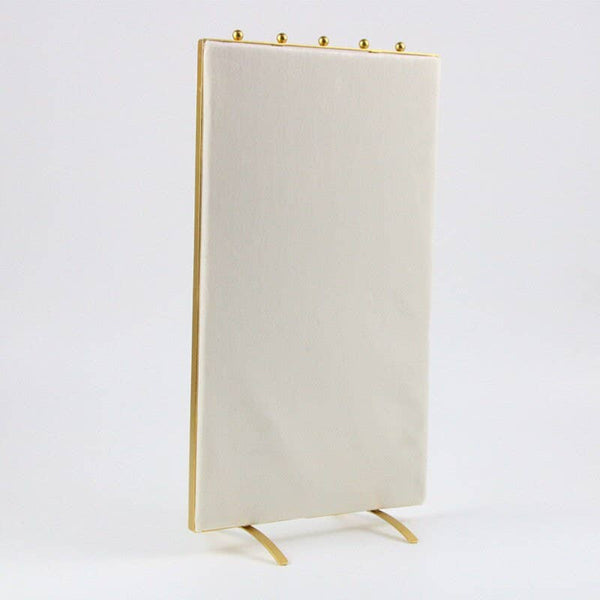 Vintage Inspired 2-Sided Velvet Jewelry Display Panel Stand-Blue Hand Home