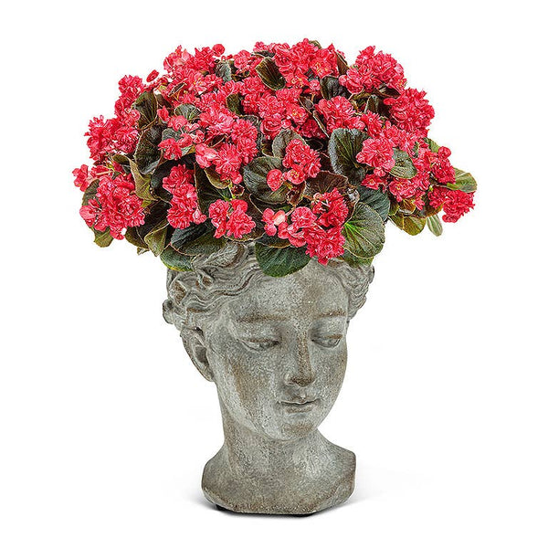 Women Head Planter-Blue Hand Home