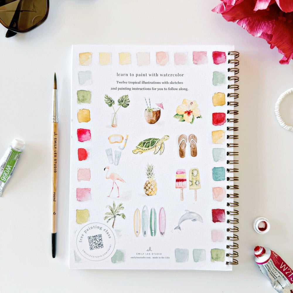 Tropical watercolor workbook-Blue Hand Home
