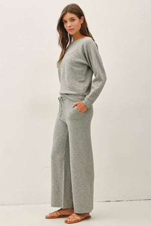 Ultra Soft Boat Neck Heathered Sweater