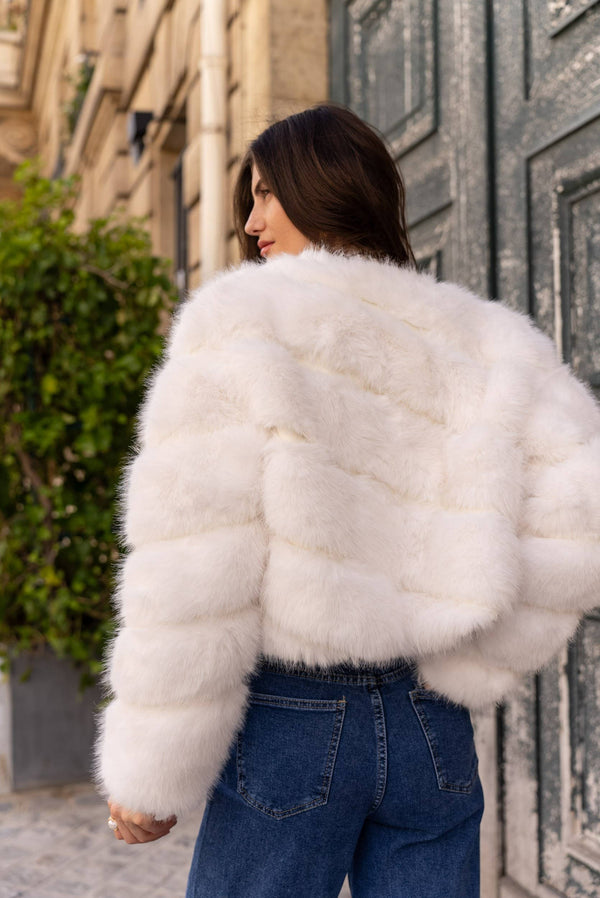 Paula short faux fur jacket - Y168