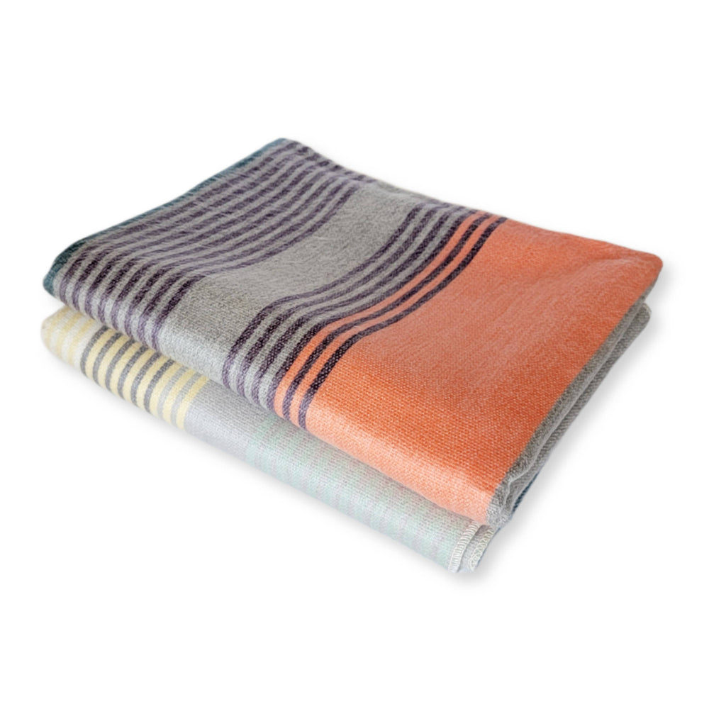Sucre - Alpaca Wool Throw Blanket-Blue Hand Home