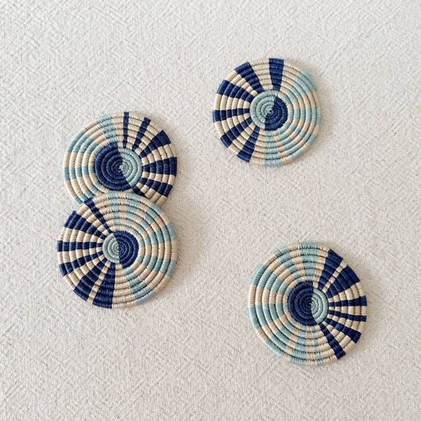 Nzera Coaster Set-Blue Hand Home