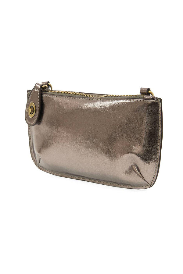Liquid Metal Mini Crossbody Wristlet Clutch-Blue Hand Home