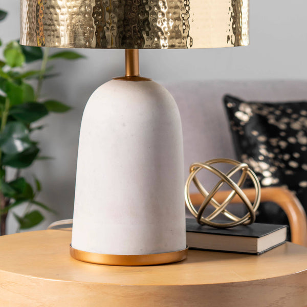Monroe 25" Concrete & Iron Table Lamp-Blue Hand Home
