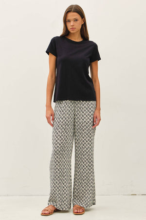 NEW COLOR-GARMENT DYED COTTON SLUB TEE-Blue Hand Home