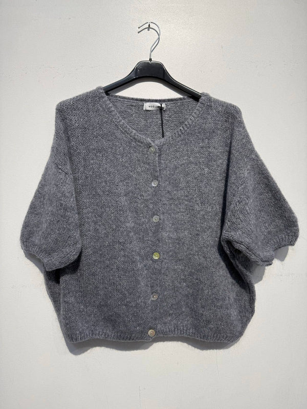Kid mohair and wool vest 7529-Blue Hand Home