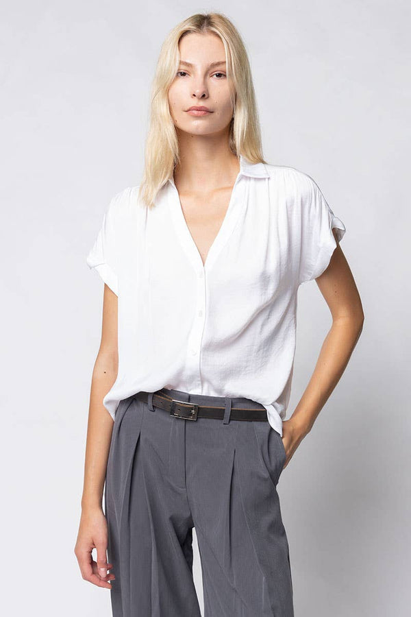 Short Sleeve Blouse - F-Blue Hand Home