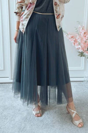 20 Colors Ethereal Flowy Elastic Waist Pleated Tulle Skirt