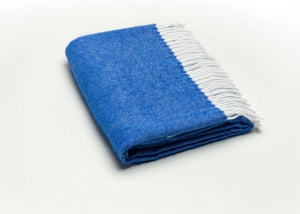 402 - Fringed Herringbone Throws-Blue Hand Home