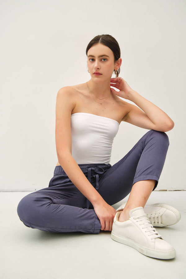 THE LARA TENCEL ANKLE PANTS-Blue Hand Home