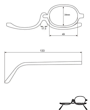 Shelby Makeup Reader-Blue Hand Home
