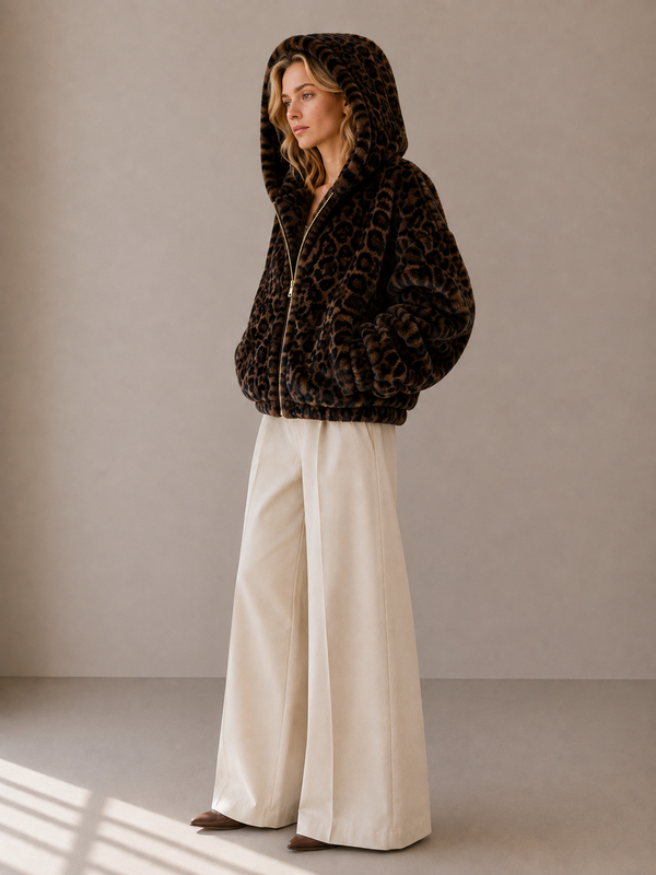 Oyster Bay Jacket — Hooded Faux Fur Zip Jacket